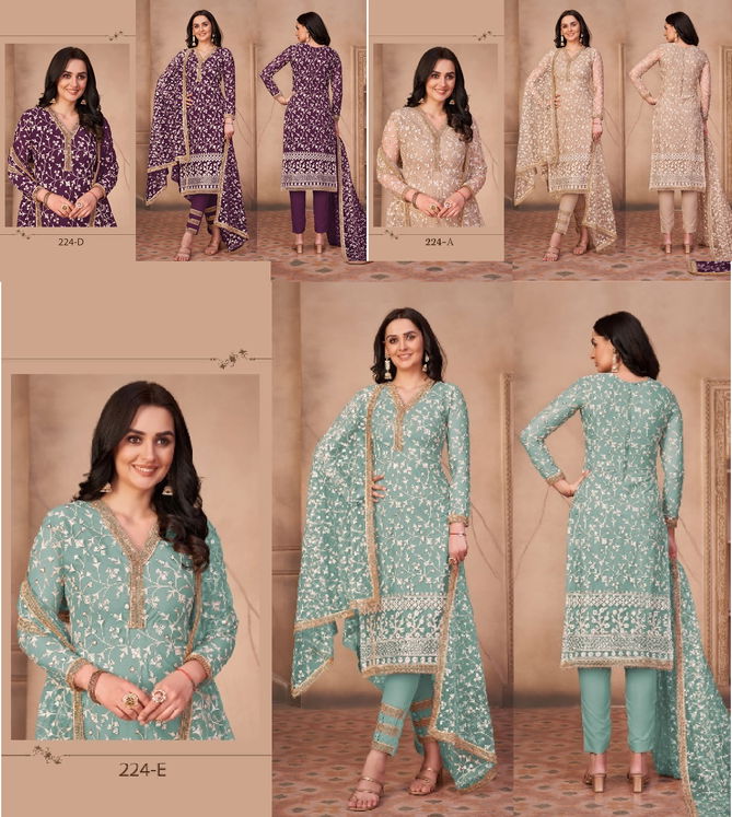 224 Master Color Designer Salwar Suits Catalog
